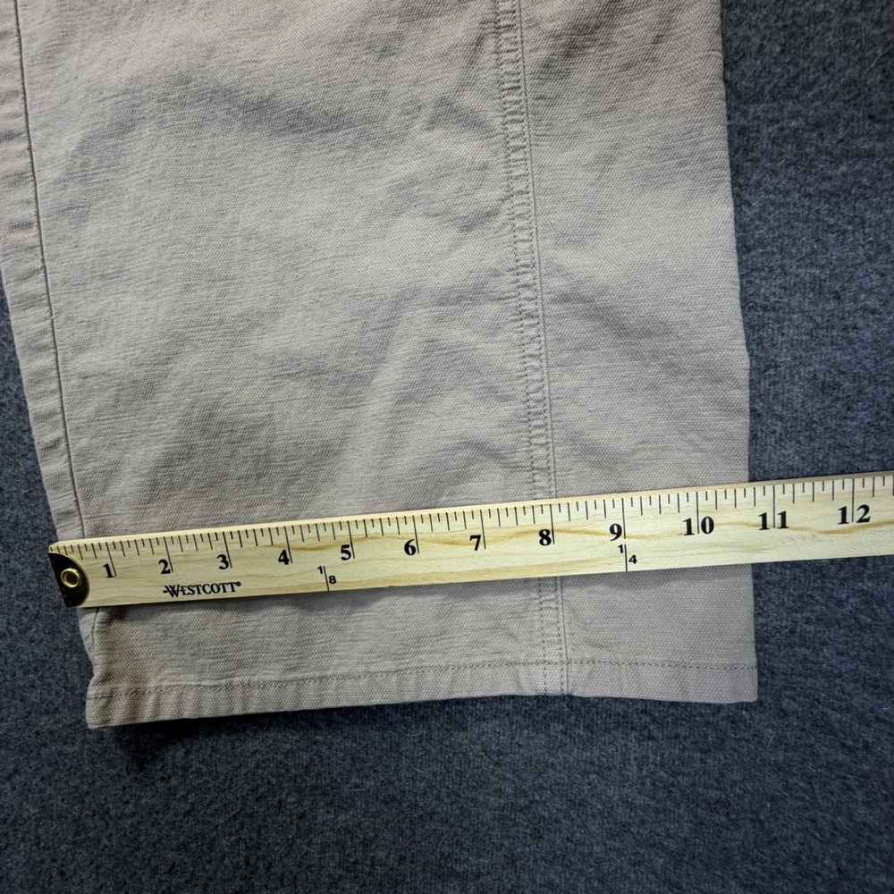 Eileen Fisher Organic Cotton Hemp Wide Leg Crop Pants Taupe Tan Womens Medium - Picture 7 of 8
